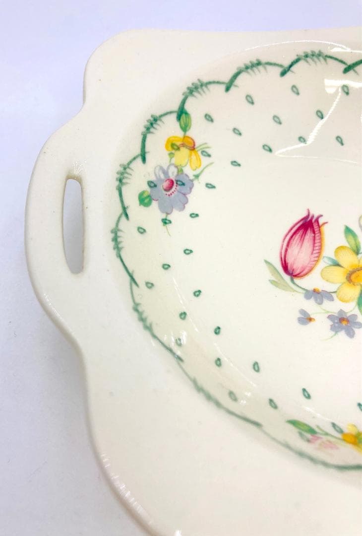 プランタン -緑- 【レアシェイプ】ミニ取手付ボウル 英国製 スージークーパー