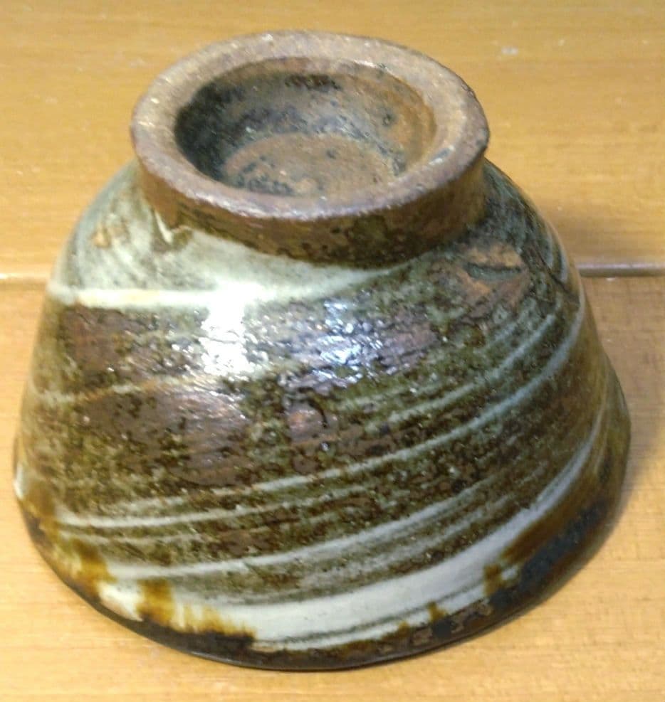 人間国宝 金城次郎 ぐい呑 栞 共箱(本人書付) 無傷 壷屋焼 やちむん 紐付箱