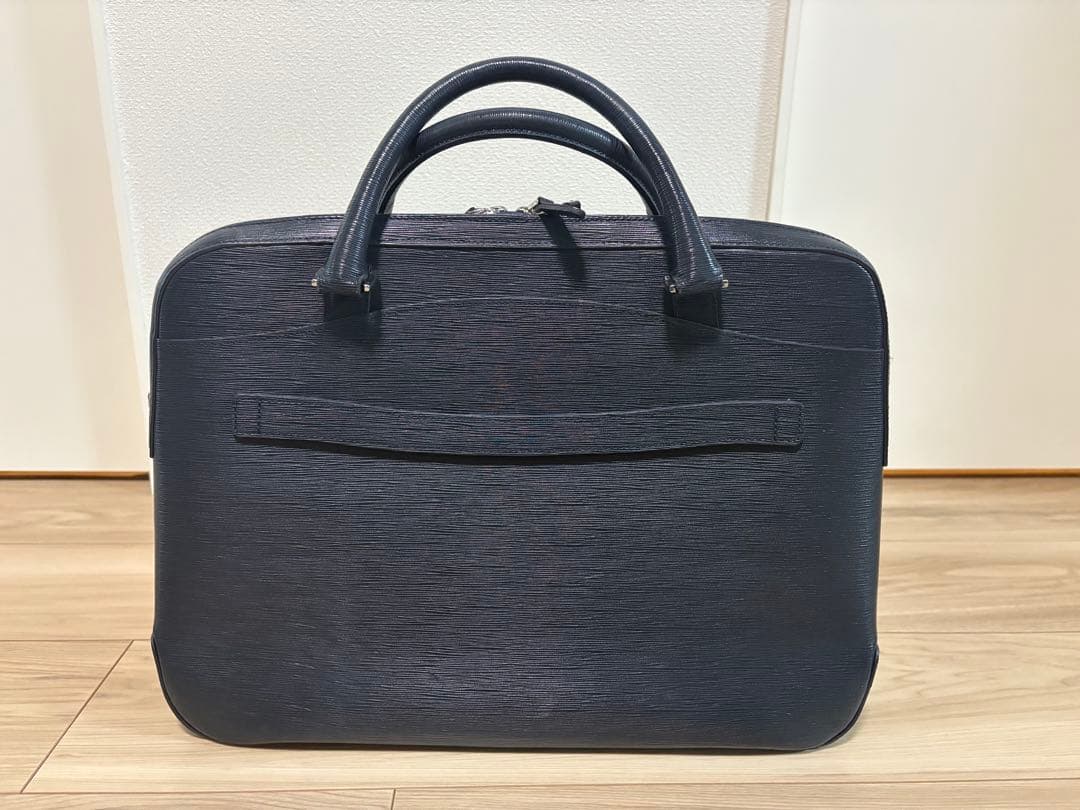 極美品◎ペッレモルビダ　キャピターノ　ブリーフケース　2室　オールレザー　濃紺