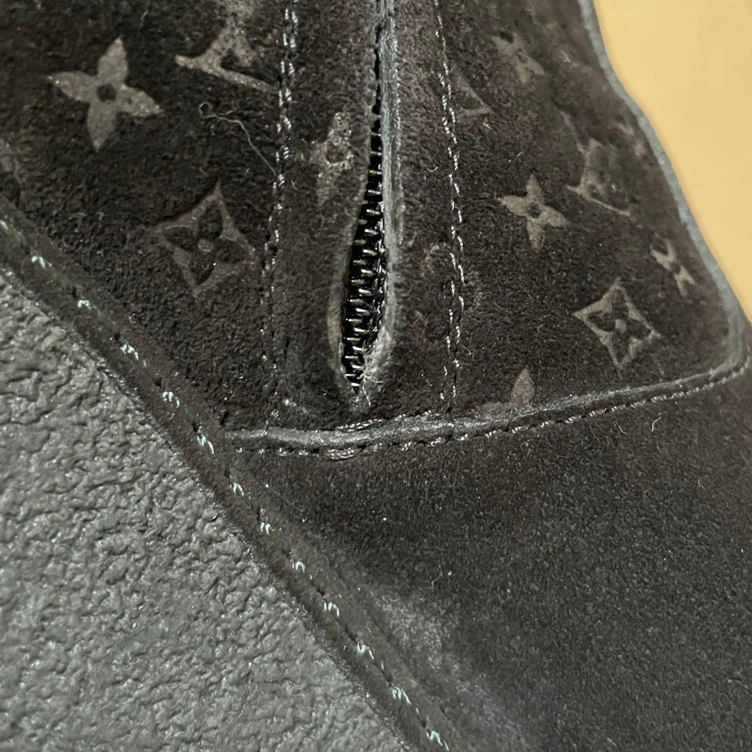 LOUIS VUITTON モノグラム スエード アンクルブーツ 37 1/2