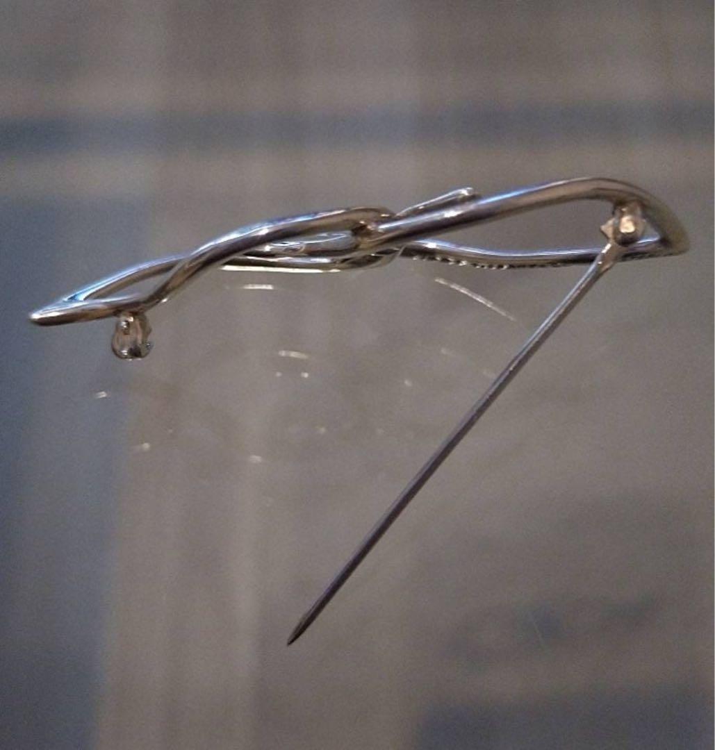 お値下げメンテナンス済TIFFANY＆Co．ダブルリーフブローチ　ポーチ付き