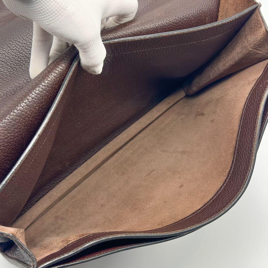 エルメス サックアデペッシュ 41 ブリーフケース トリヨンクレマンス ブラウン