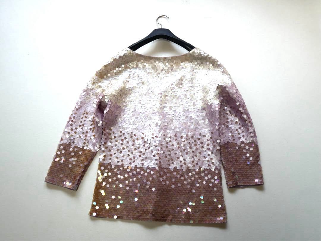 ESCADA エスカーダ 豪華スパンコール ウールカーディガン 40