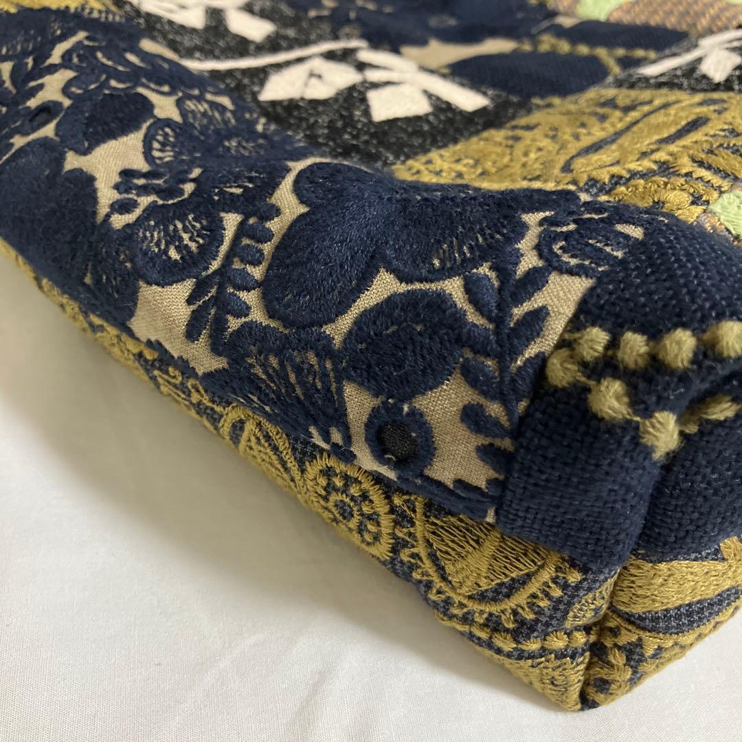 d)ミナペルホネン☆ハンドメイド パッチバッグ(jungle relief)