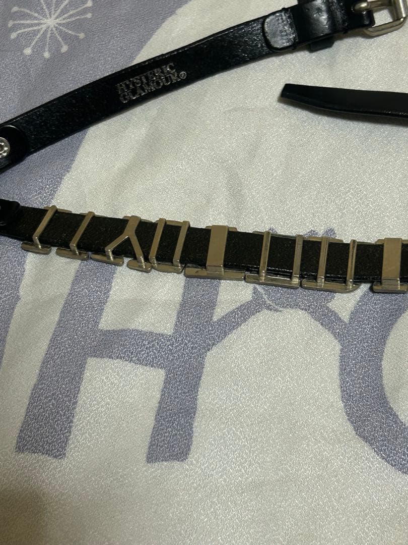 ヒステリックグラマー　スタッズベルト　ロゴタイトベルト