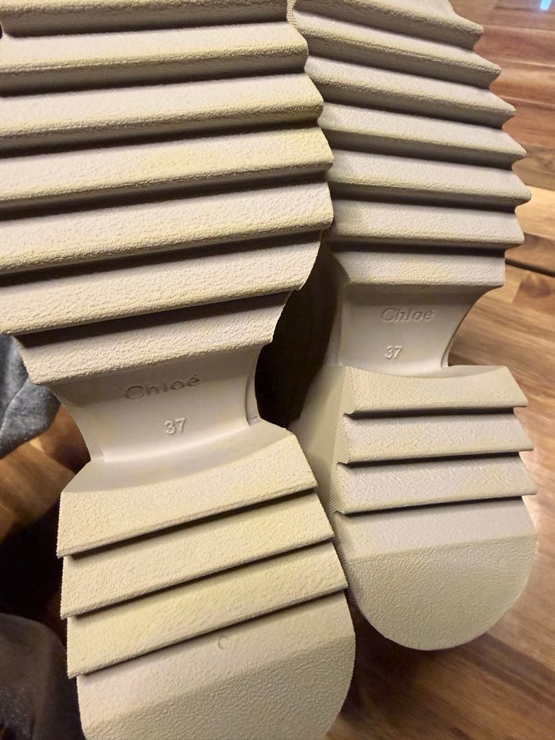 Chloé ベージュ 長靴 厚底