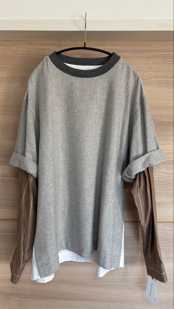 新品タグ付き　dries van noten メンズ　L レイヤードスウェット