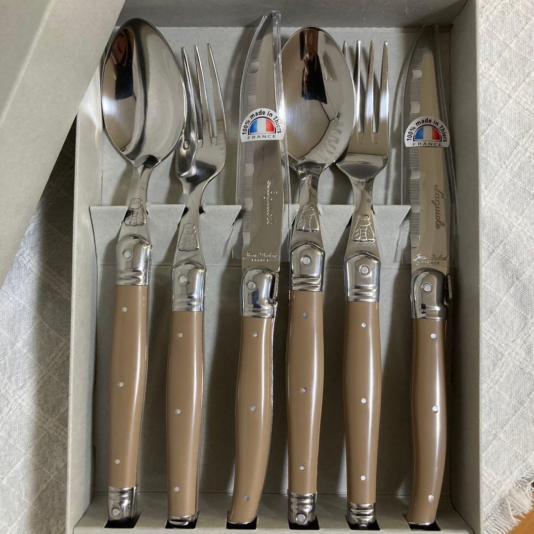[未使用]ジャンデュボ ライヨール カトラリー6本セット カフェオレ　ラギオール