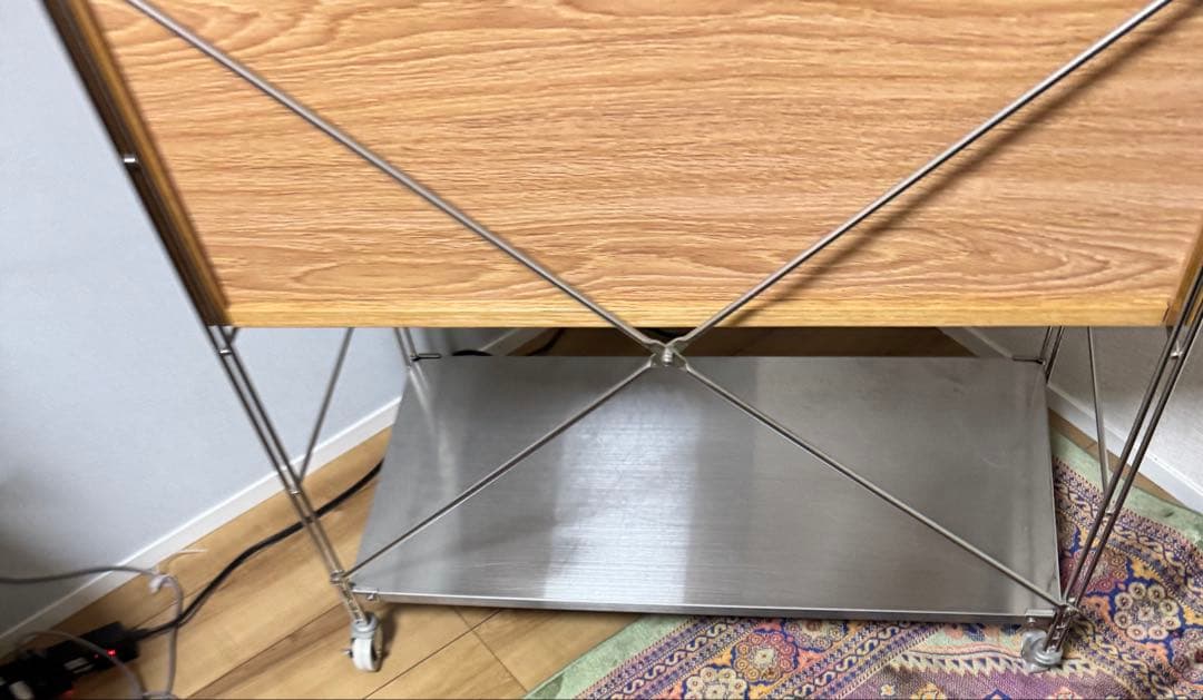 無印良品 ステンレスユニット オーク材棚　カップボードセット