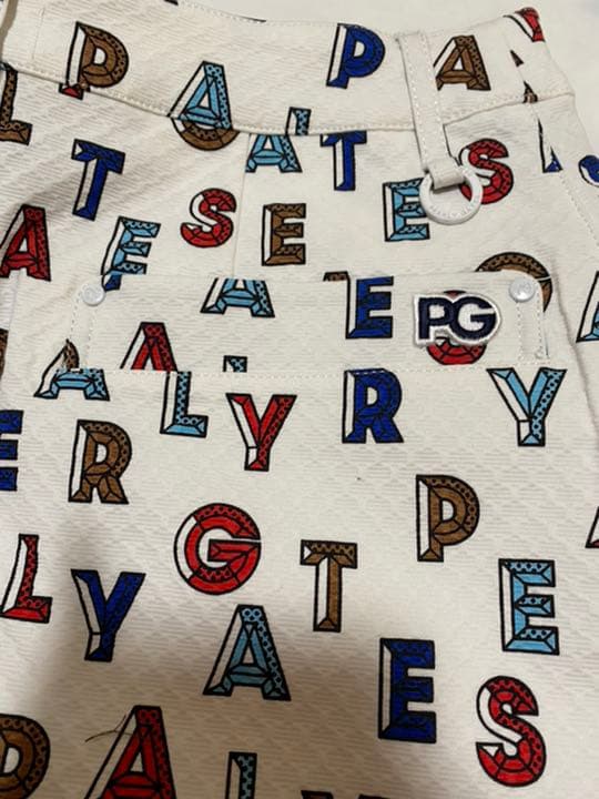 正規品パーリーゲイツ アートピケダイヤカットロゴプリントスカートレディスサイズ0