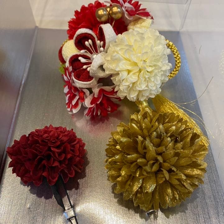 髪飾りと帯留めセット