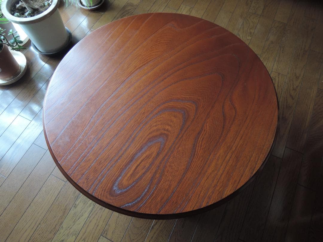 丸型折脚座卓(ちゃぶ台) 木製