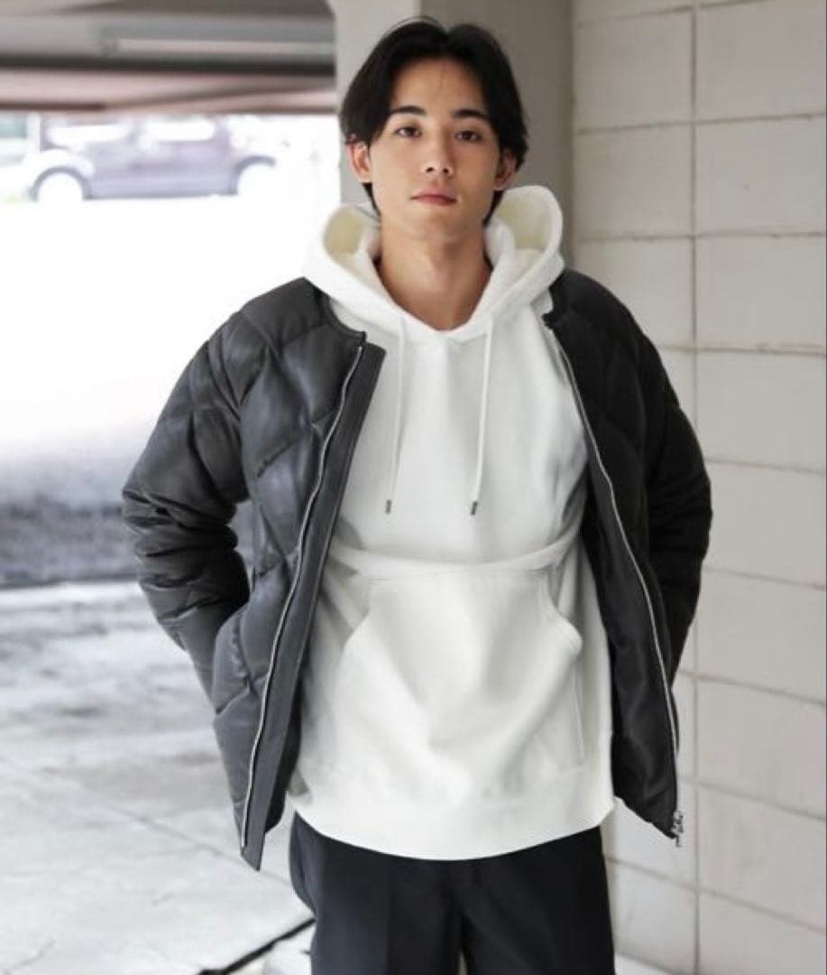 レアな名作⭐️ジャックローズ⭐️ ラムレザー ノーカラーキルト ダウンジャケット