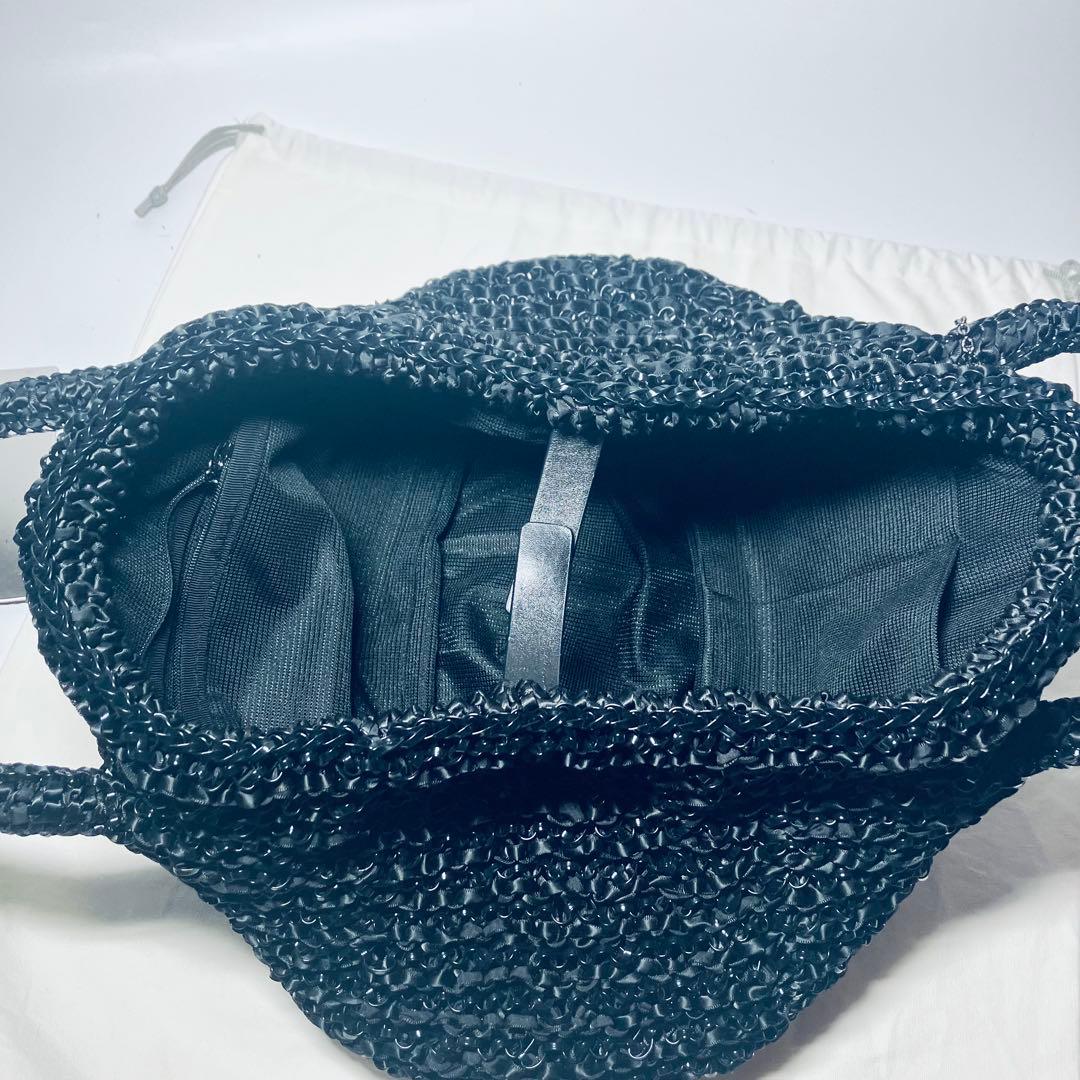 未使用級◇アンテプリマ ワイヤー ハンドバッグ◇ブラック ギャランティカード