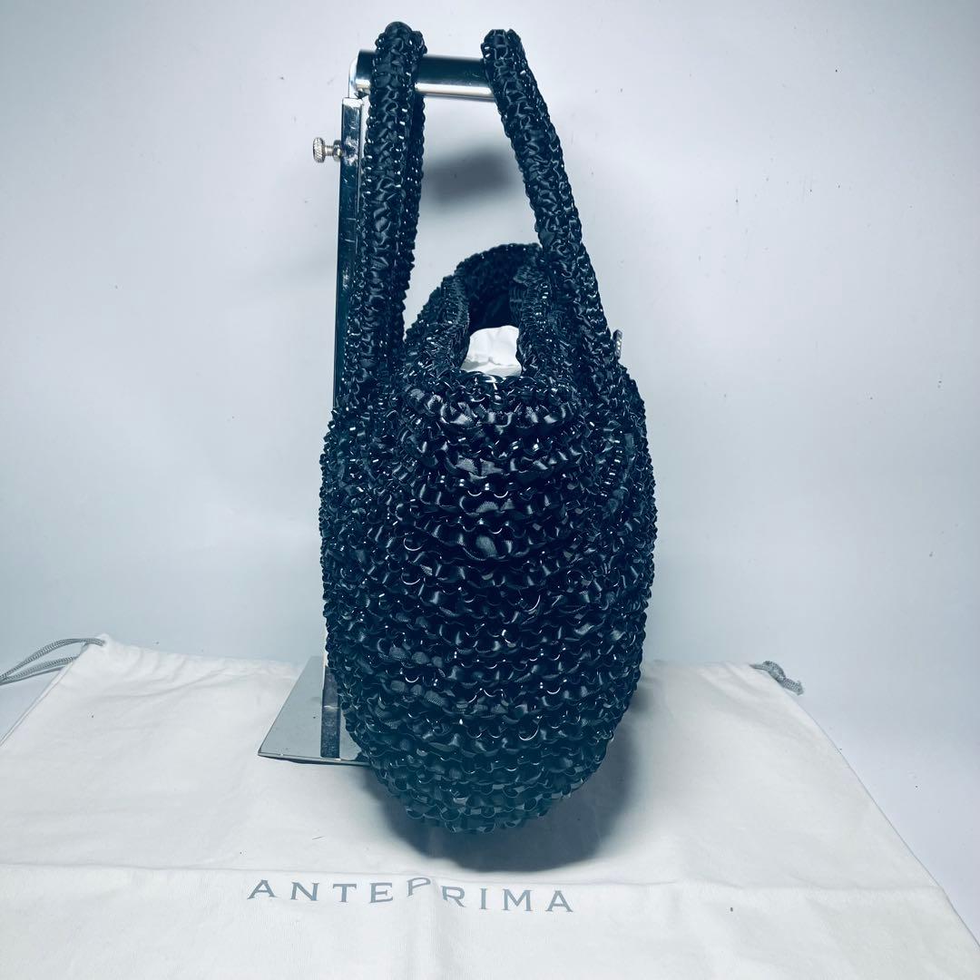 未使用級◇アンテプリマ ワイヤー ハンドバッグ◇ブラック ギャランティカード