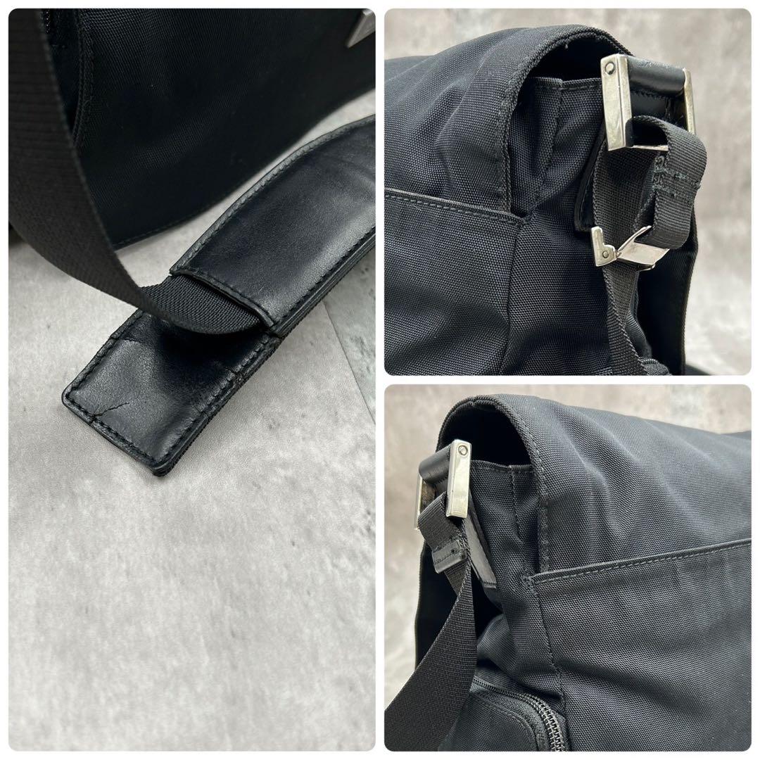 【良品】 グッチ ショルダーバッグ 2way メッセンジャーバッグ ブラック