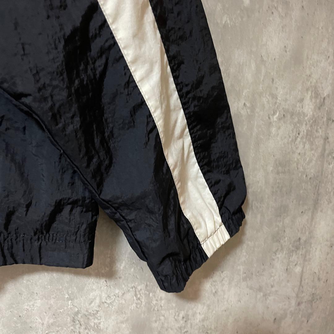 NIKEナイキナイロントラックジャケットハーフジップ黒ブラック刺繍ロゴ希少90s