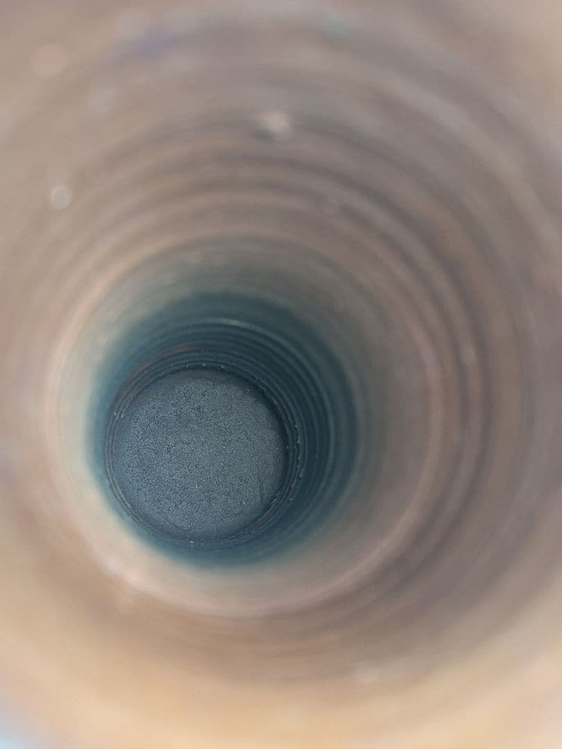 岡山県重要無形文化財 二代藤原楽山 備前焼 寸胴花入 共箱 一輪挿し 花瓶 花器