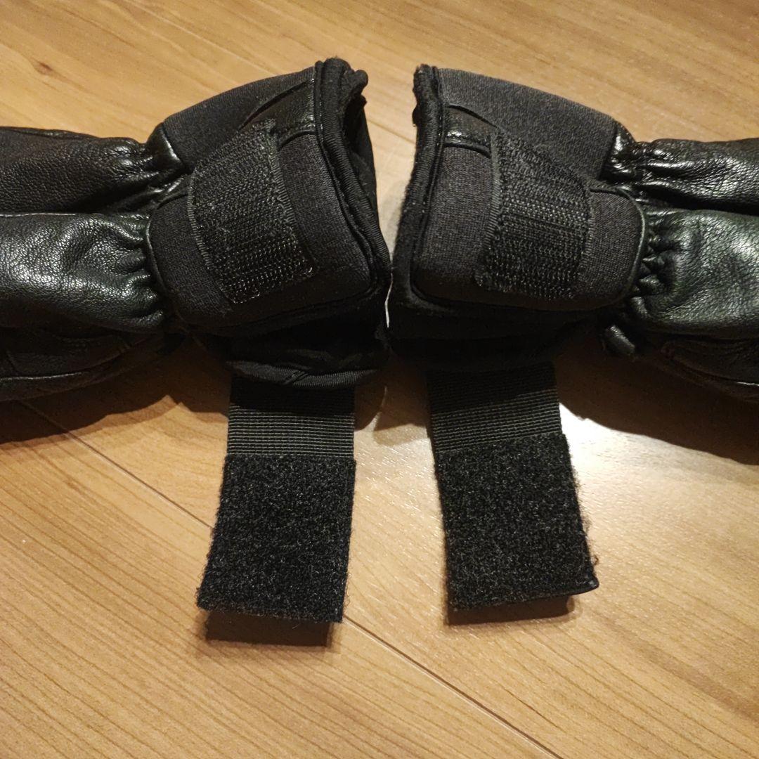 Hestra グローブ ブラック　革　子供用XS