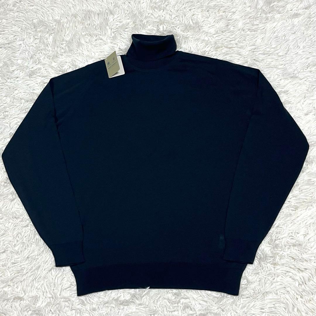 未使用品✨JOHN SMEDLEY タートルネックニット ブラック Lサイズ