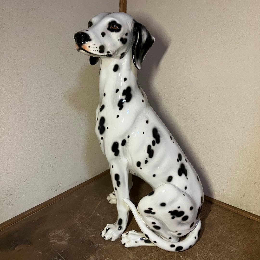 ダルメシアン　陶器　オブジェ　等身大