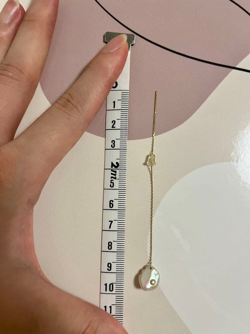 【美品】RICO ロングチェーンパールピアス(片耳)