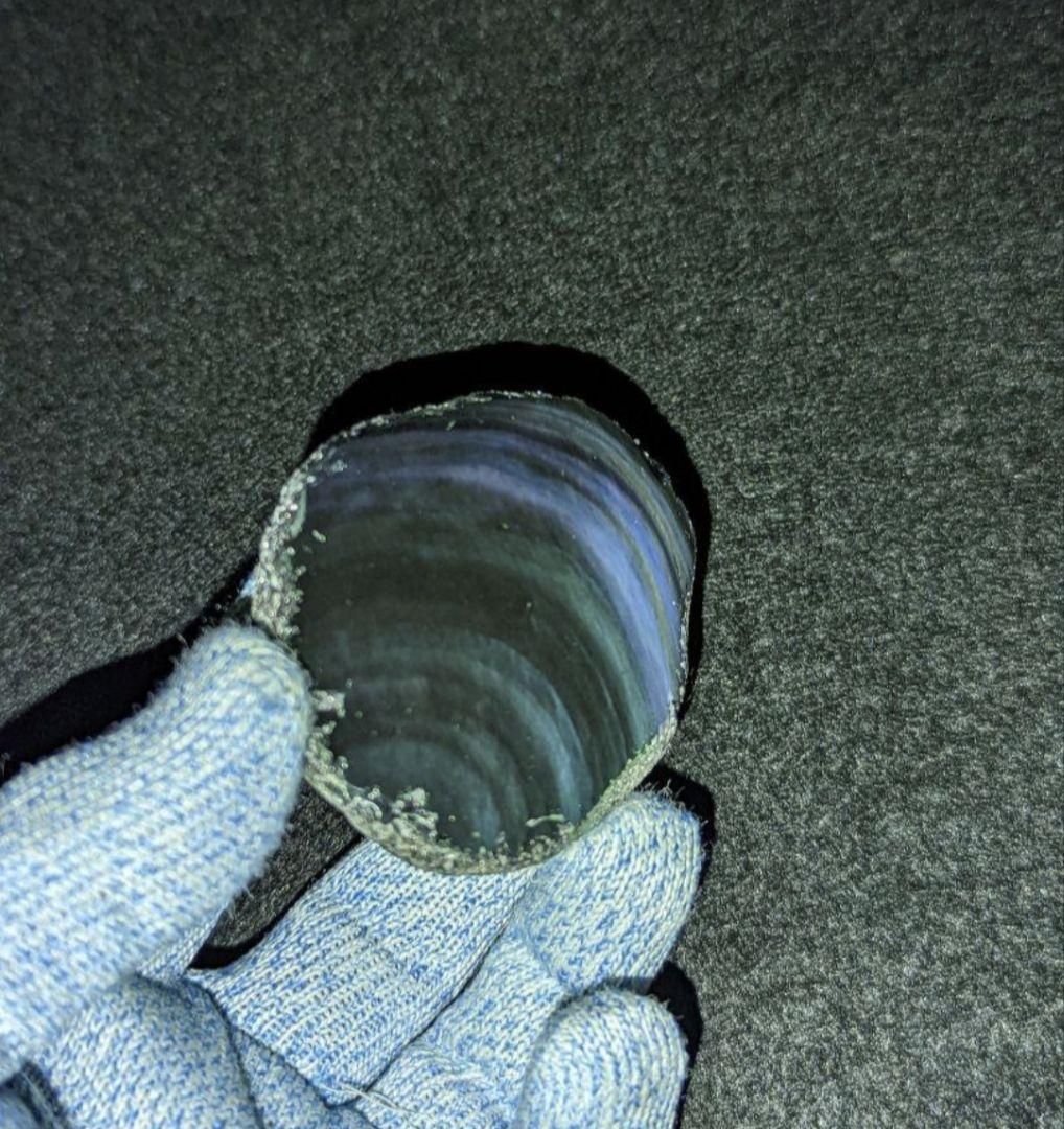 【研磨品】十勝石玲瓏　北海道産レインボーオブシディアン　十勝石　玲瓏石　北海道石