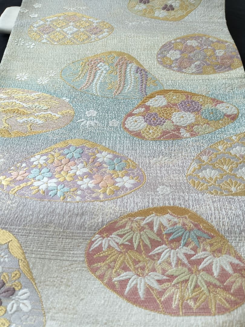 A717高級‼️ひな祭り‼️袋帯テーブルランナー2m17cm