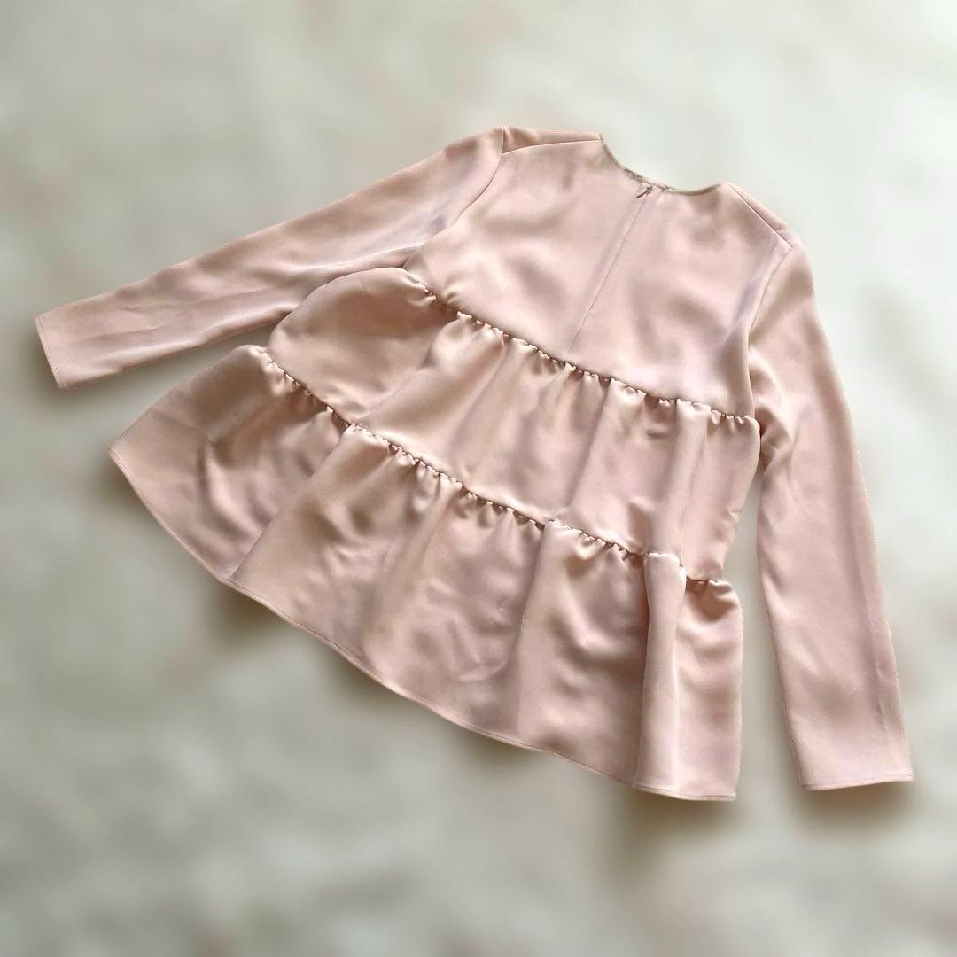 yoko chan ヨーコチャン バックティアードブラウス ピンク