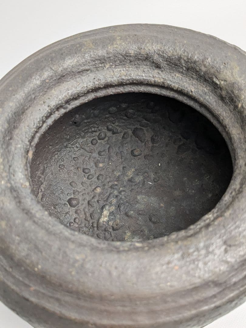 古備前水指　重餅水指　矢筈口　古備前　茶道具　古陶磁