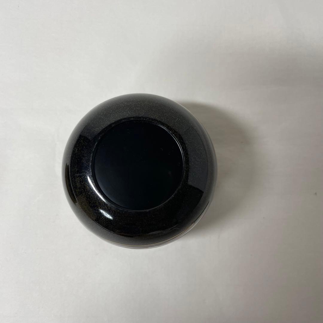 FD20 井筒鳳斎　甲金地　松葉蒔絵大棗　縁金　二四高