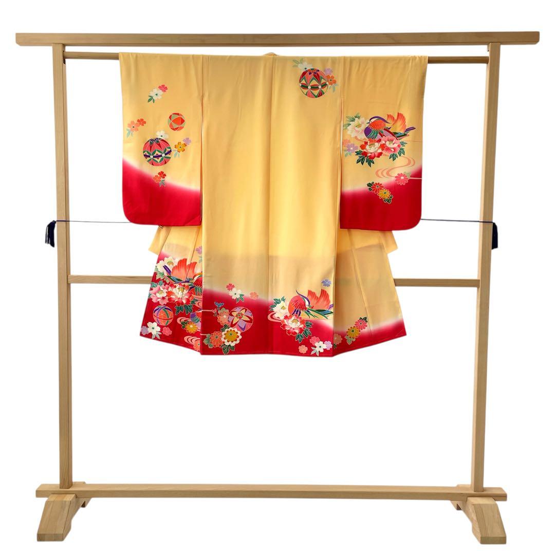 ◎mk-3310　未着用　七五三　女の子　着物　日本製　3歳　　1-6