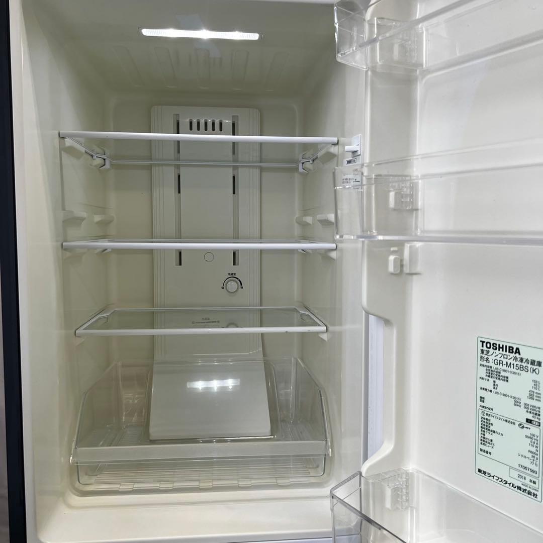 800⭕️洗濯機　冷蔵庫　一人暮らし　安い　東芝　小型　設置無料　黒