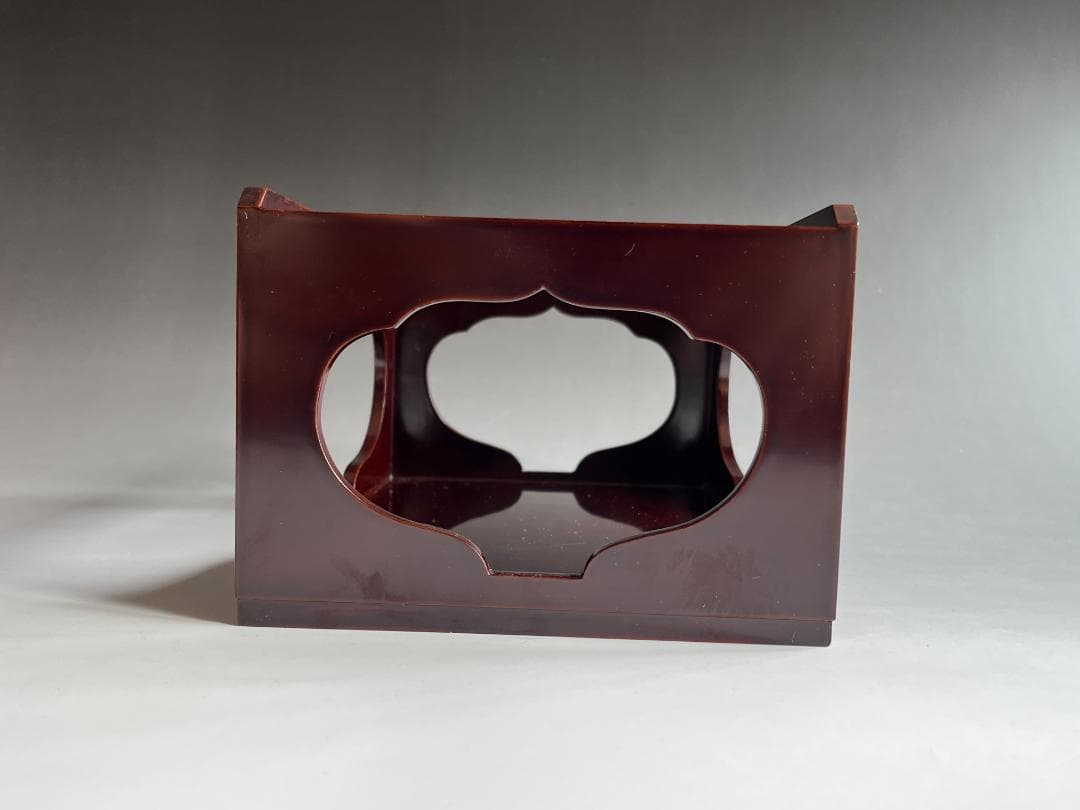 川瀬表完　香狭間透し溜　莨盆　茶道具