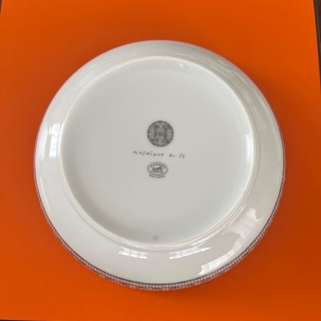 m*様 新品 2枚 HERMES エルメス〈モザイク24〉プラチナ シリアルプレ