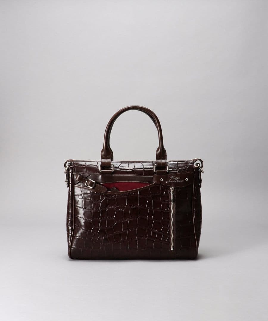 未使用！ KINGZ ブレイン小 (クロコ型押しVer.) 　ダークブラウン