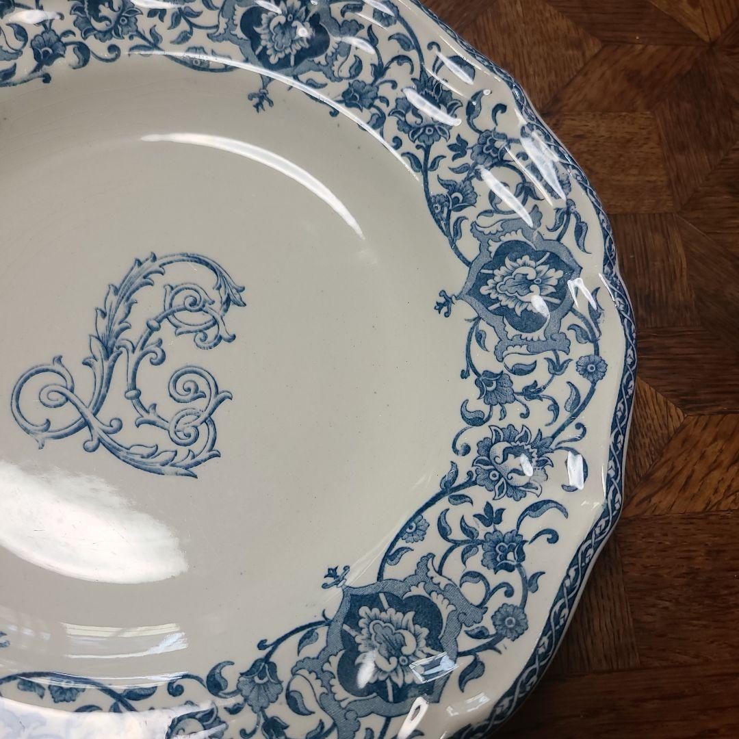 GIEN モノグラム　プレート　アンティーク　フランス　gien