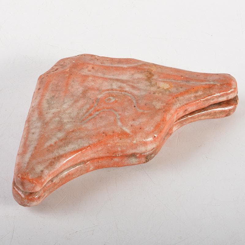 茶道具　赤楽　匁土　鳥文　香合　書付箱　Ⅴ　6281