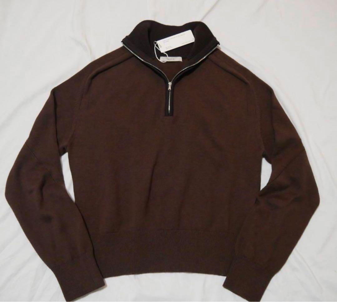 vuja de ハーフジップニット