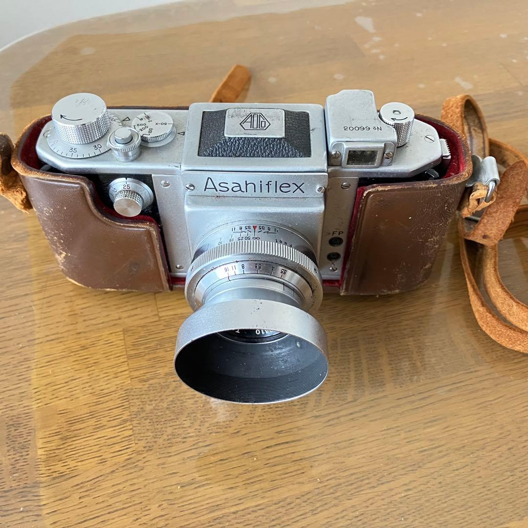 Asahiflex アサヒフレックス 一眼レフカメラ　革ケース付き