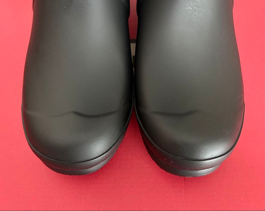 【25㎝】HUNTER ロング レインブーツ 雨靴 ブラック 黒