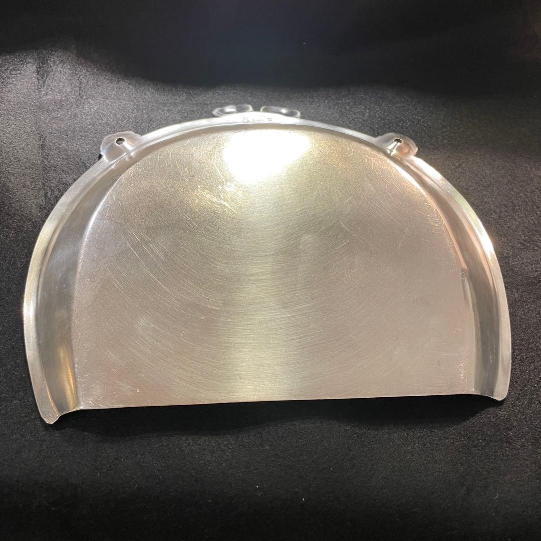 アンティーク シルバープレート ブラシとちり取り ダストパン 卓上用 リボン装飾