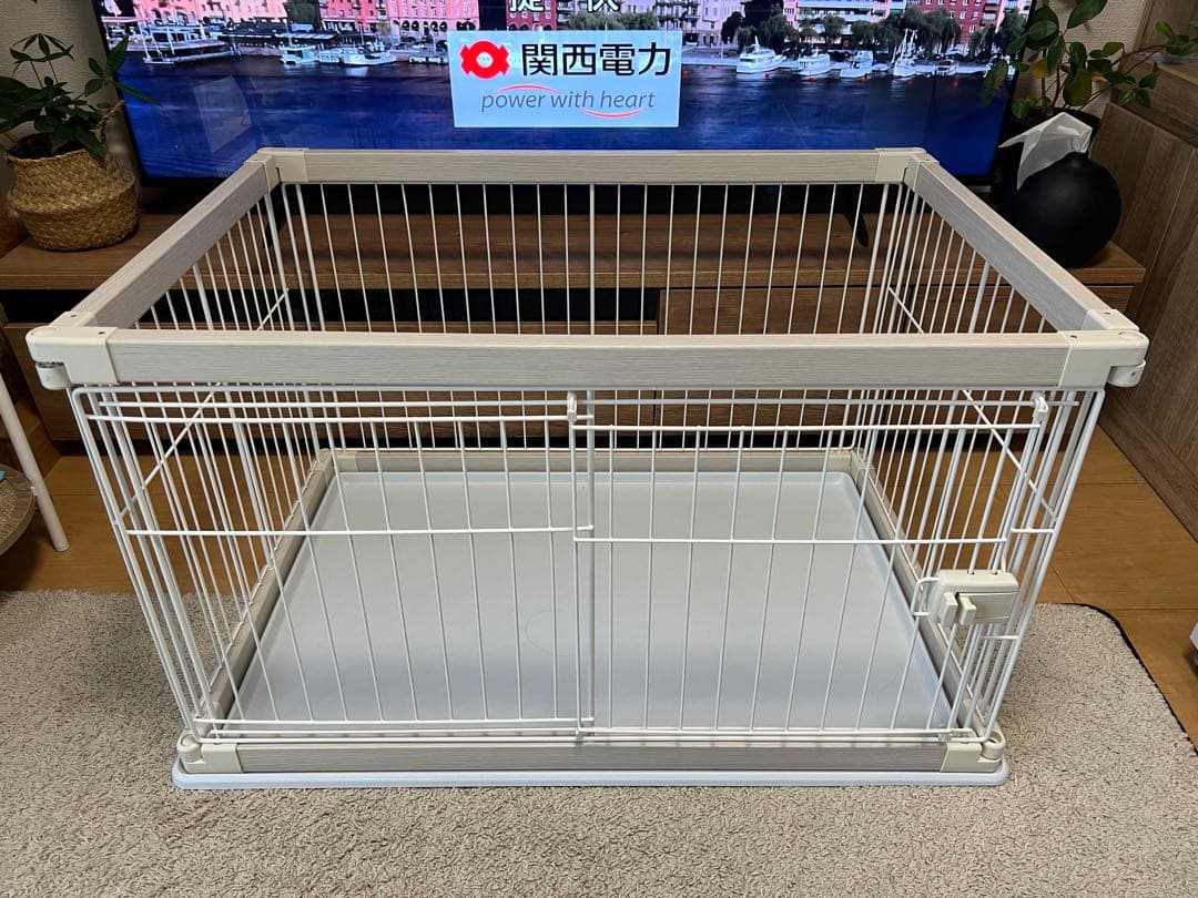 アイリスオーヤマ ウッディサークル ホワイト 小型犬用