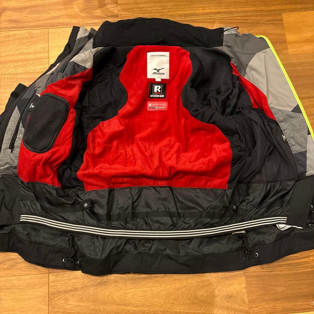 Mizuno スキーウェア 上L 下XL黒/緑