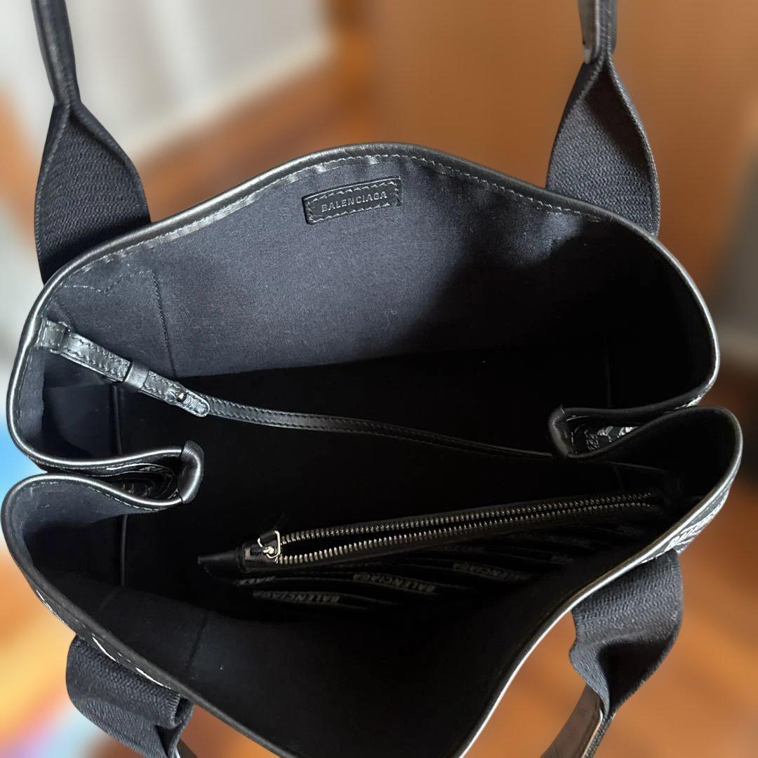 BALENCIAGA バレンシアガ ロゴ総柄 ミニトートバッグ ブラック