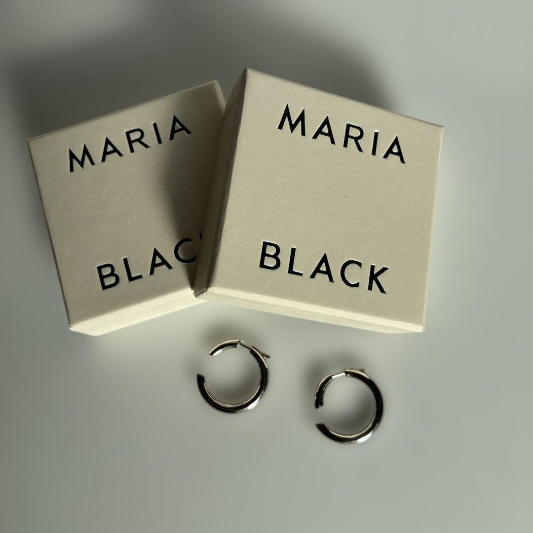 MARIA BLACK シルバー フープピアス×2