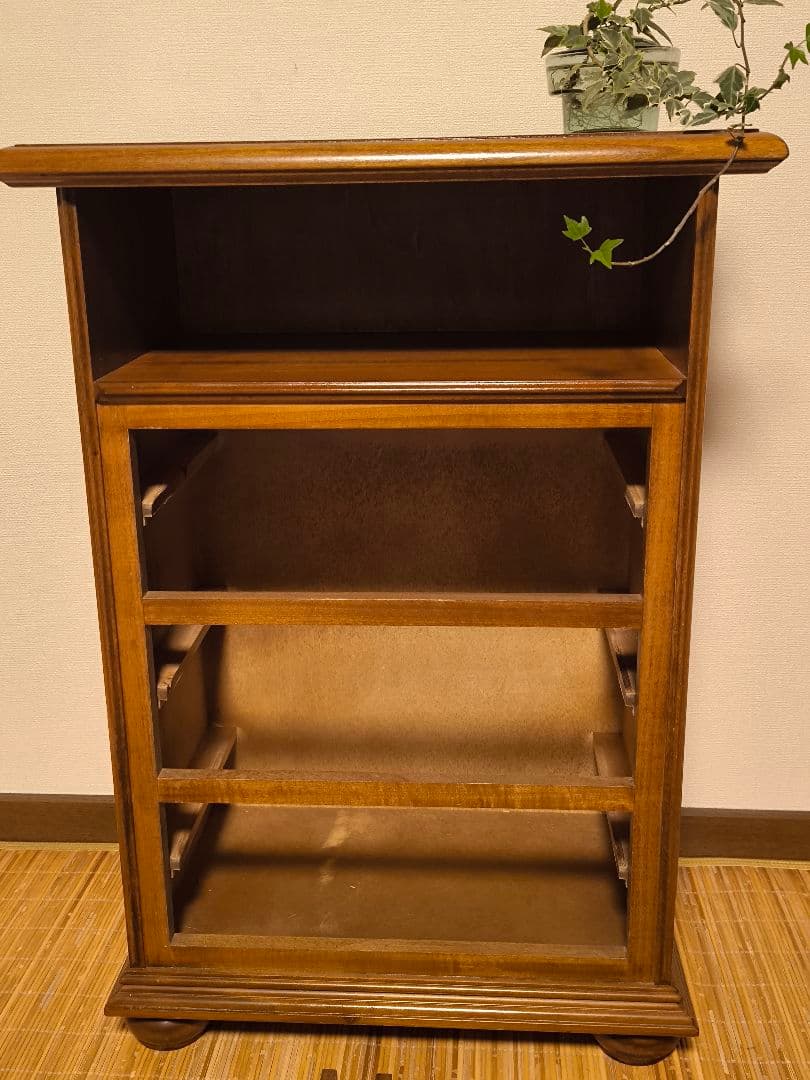 モービルハウス　イタリア家具　電話台　3段チェスト　象嵌　アンティーク　花台