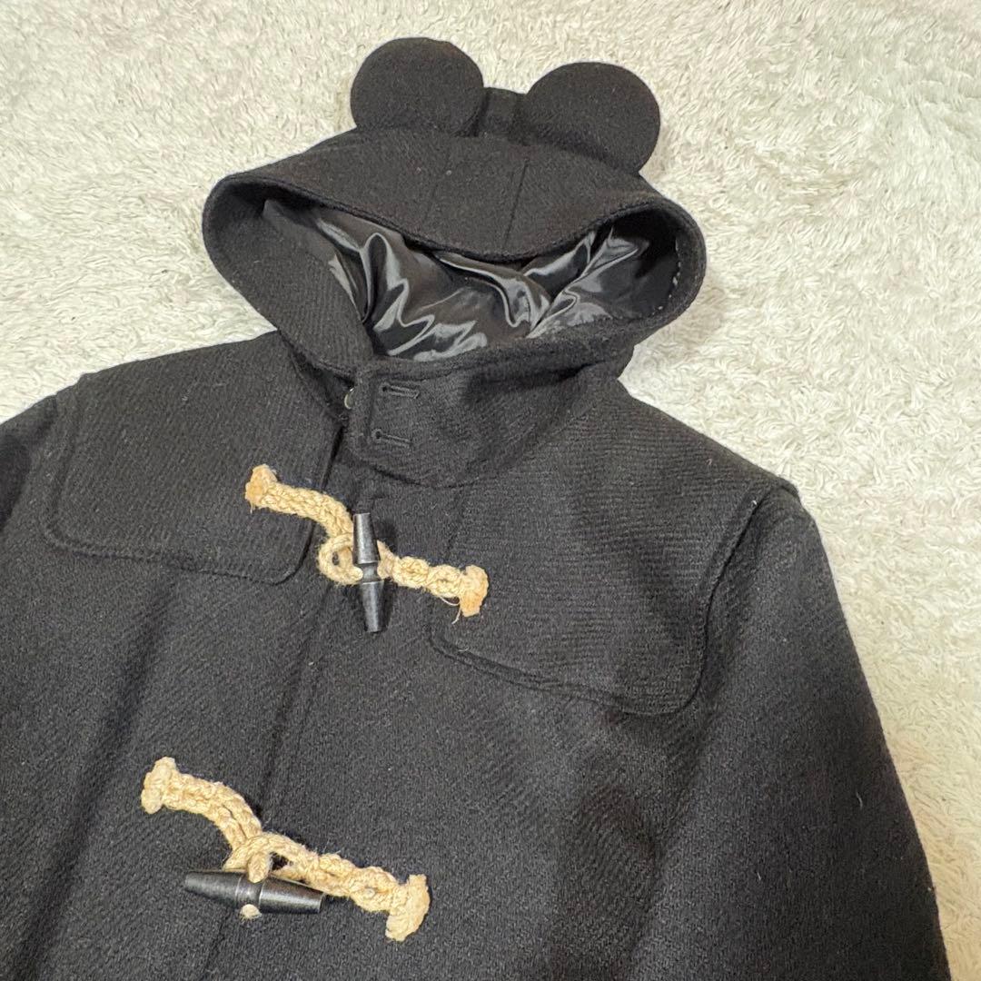Disney RESORT×HarrisTweed ミッキー　ダッフルコート　L