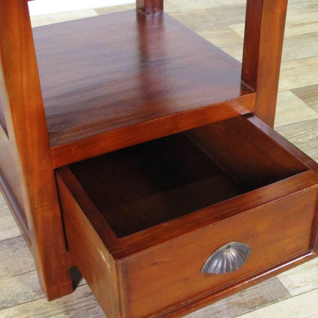 C 新品 コロニアル サイドテーブル ミニテーブル 小物入れ 収納 アジアン