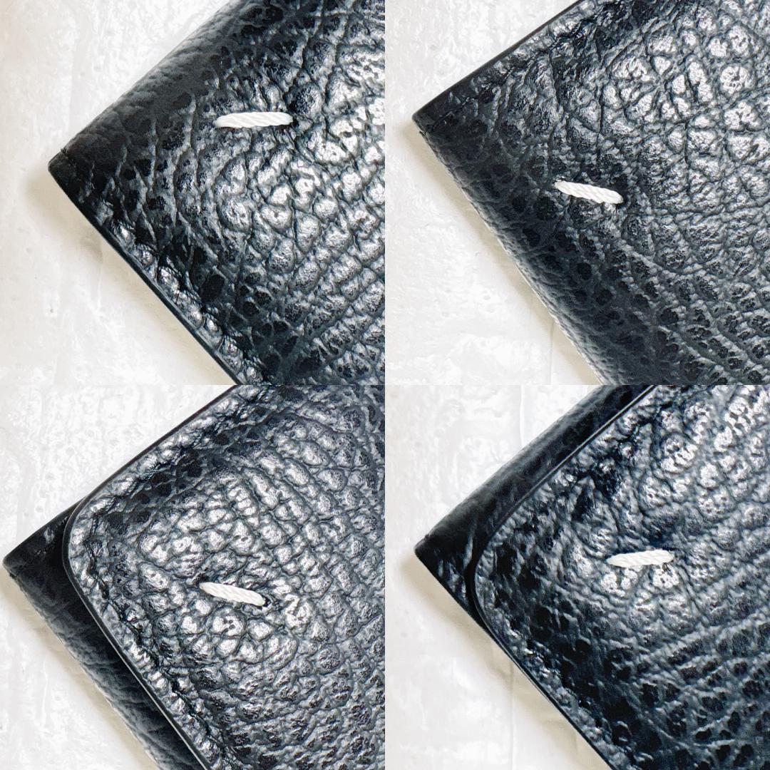 未使用品級✨メゾンマルジェラ 4ステッチ キーケース ブラック レザー